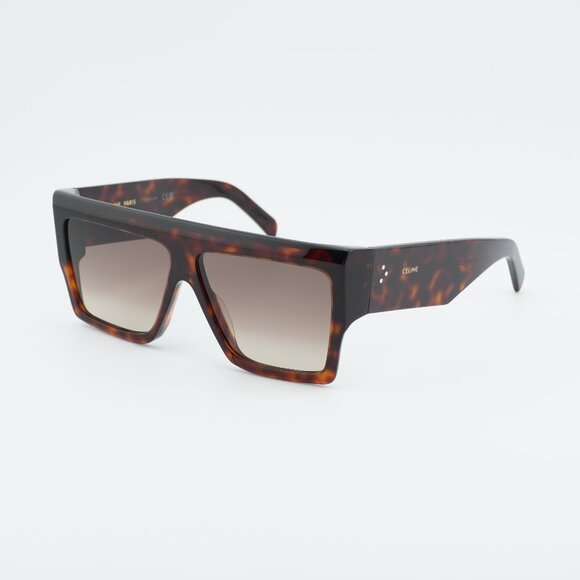 Celine CL40092I 52F Sunglasses Havana Square Frame, Brown Lenses main image 6